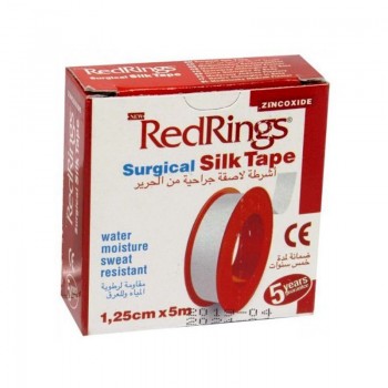 RED RINGS SURGICAL SILK TAPE Chirurgická páska hedvábná 5m x 1,25cm